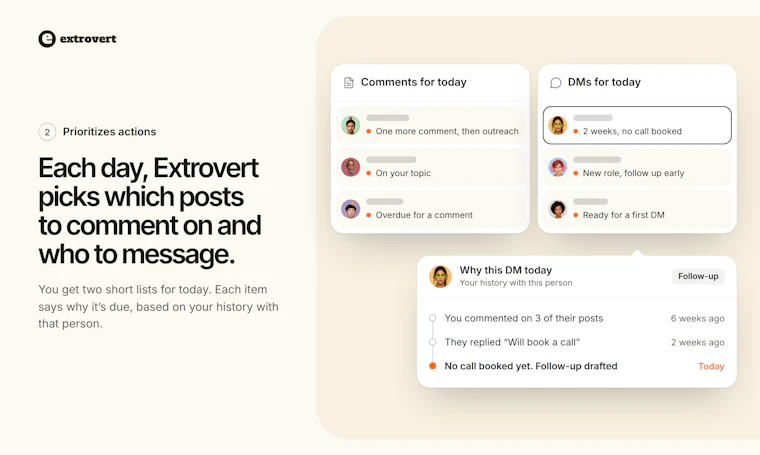 Extrovert - 让AI代理为你高效操盘领英外联 产品图片 3