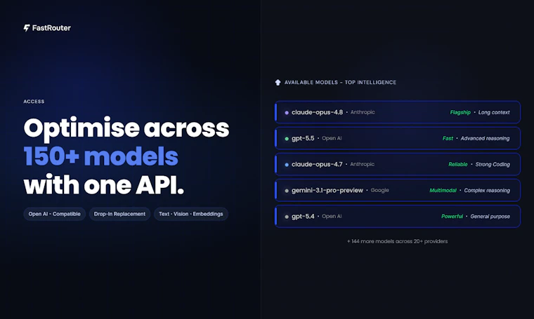 FastRouter.ai - 为成本、延迟与质量，将请求精准路由至最合适的LLM 产品图片 3