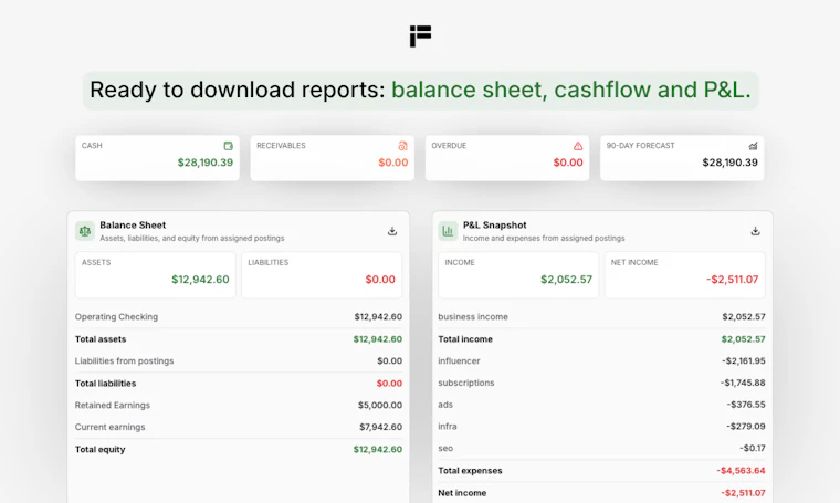 Fina Business - 专为创始人打造的灵活 QuickBooks 平替，月付仅需 $20 产品图片 4