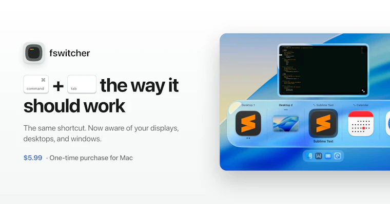 fswitcher - fswitcher 取代 Mac 上的 Command-Tab 产品图片 1