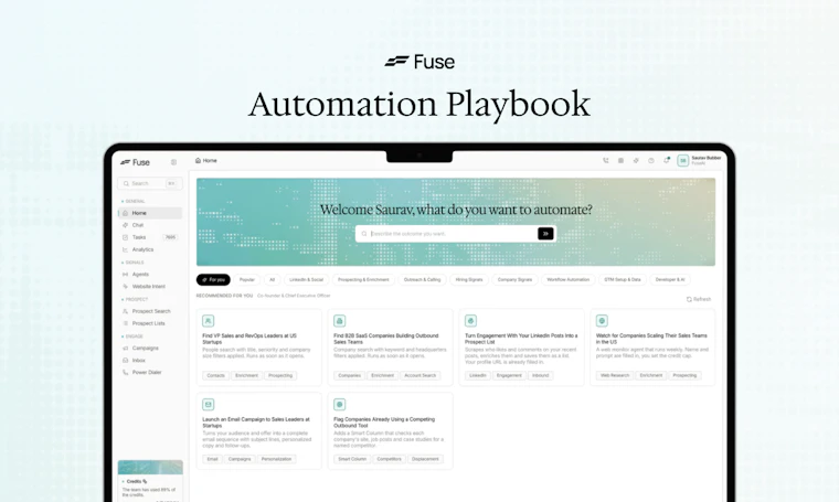 Fuse AI - 构建定制化GTM技术栈。一个SDK，一个MCP。 产品图片 3