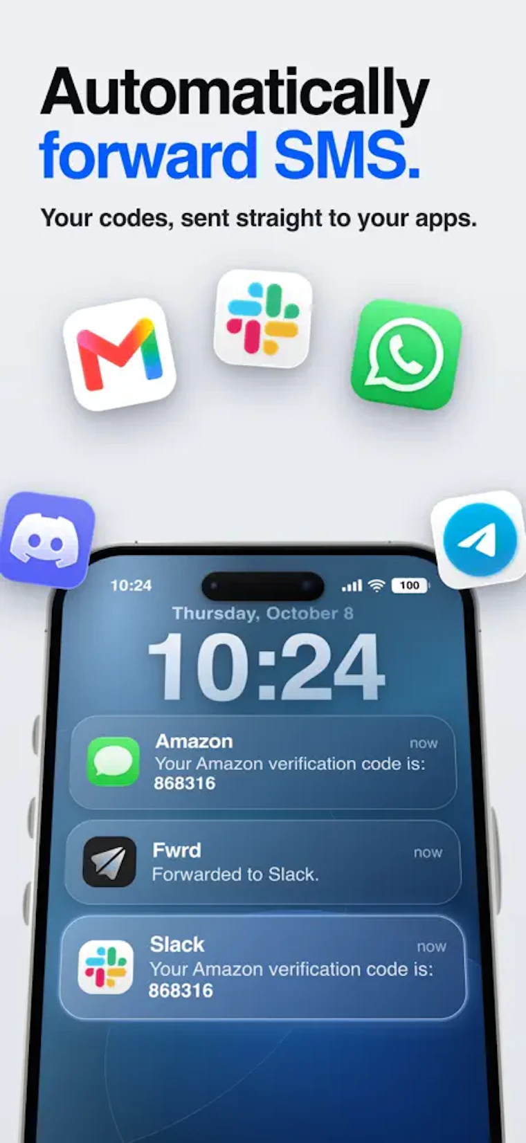 Fwrd - 将iPhone短信转发至Slack、Discord或Telegram 产品图片 2