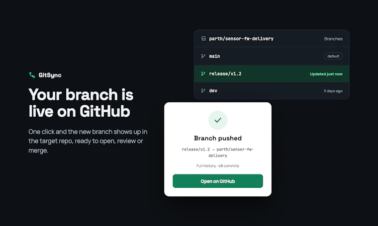 GitSync - 直接在 Chrome 中同步 GitHub 仓库分支 产品图片 4
