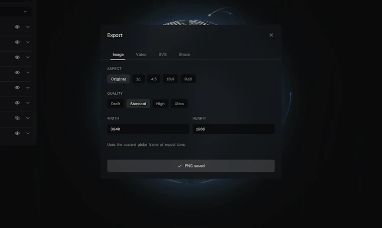 Globestudio - 面向设计师的开源点阵地图与3D地球仪工具 产品图片 5