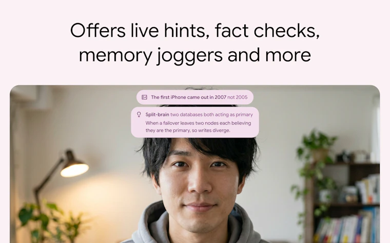 Hintly for Google Meet™ - Google Meet 会议中漏听术语的实时提示助手 产品图片 3