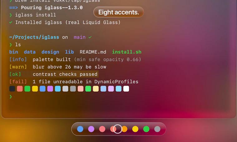 iglass - 为你的 iTerm2 与 Ghostty 注入液态玻璃质感 产品图片 3