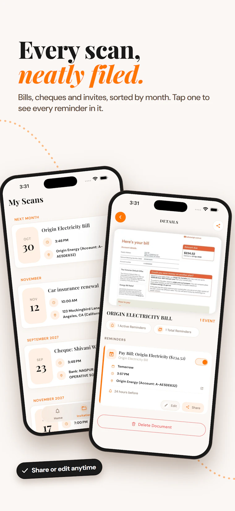Invited - AI Reminder Scanner - 专为账单、邀请函及文档打造的 AI 提醒扫描工具 产品图片 6