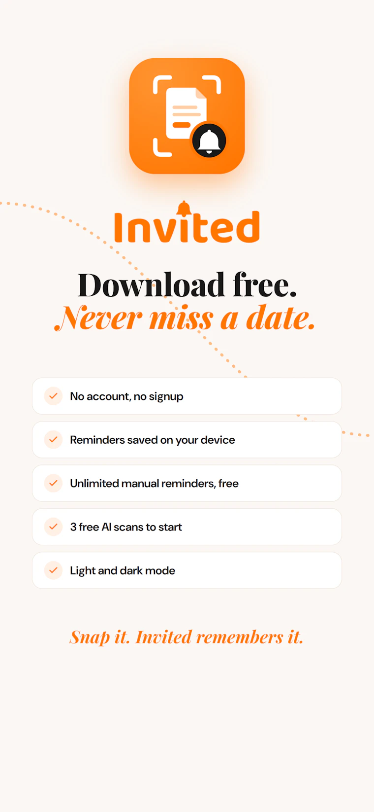 Invited - AI Reminder Scanner - 专为账单、邀请函及文档打造的 AI 提醒扫描工具 产品图片 8
