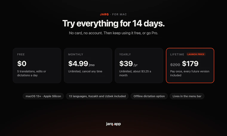 Jarq - 翻译、精简、修正或重写光标附近的任意文本 产品图片 3