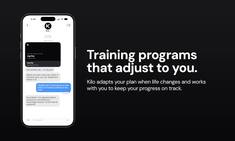 Kilo - 你的AI智能健身教练，就在iMessage 产品图片 3