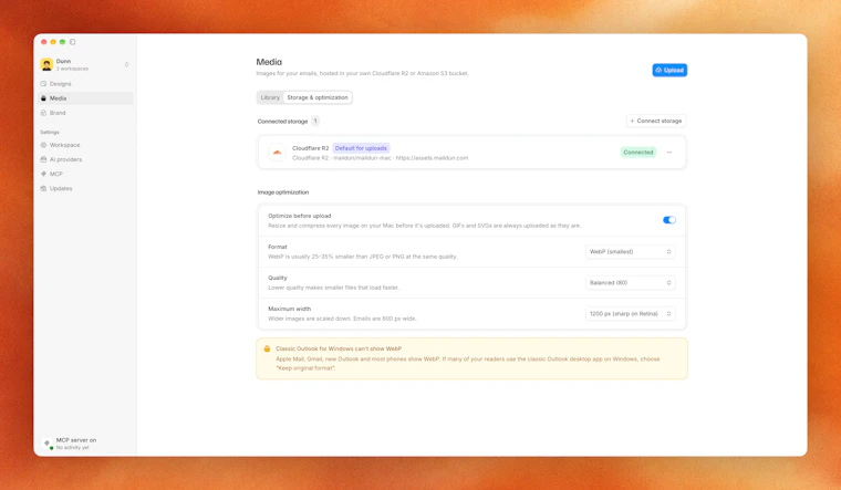 Maildun for Mac - 手工设计、AI辅助或基于MCP协议，打造品牌统一的高质量邮件 产品图片 9