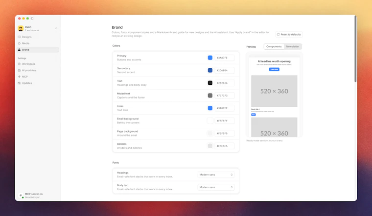 Maildun for Mac - 手工设计、AI辅助或基于MCP协议，打造品牌统一的高质量邮件 产品图片 4