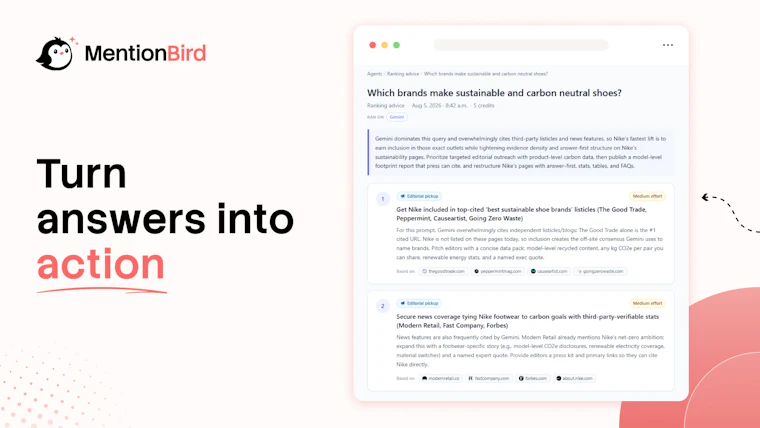 MentionBird - AI搜索时代的Ahrefs 产品图片 6