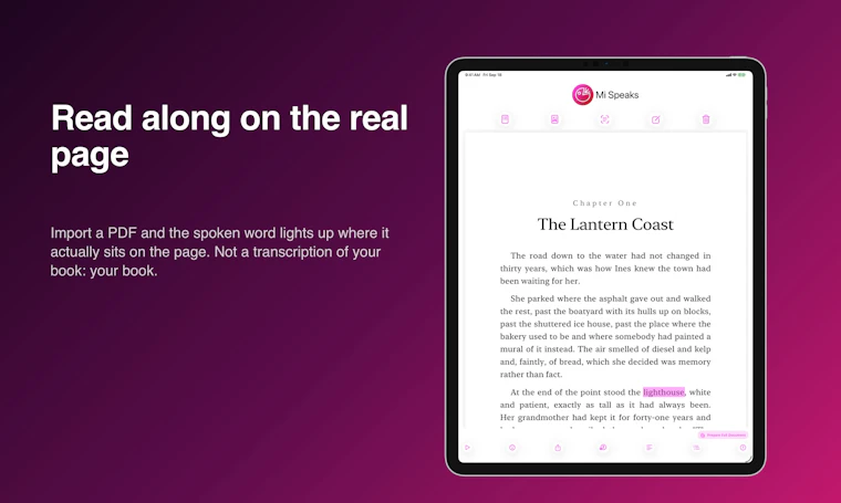 Mi Speaks 2.0 - 设备端神经语音朗读书籍与 PDF 产品图片 3
