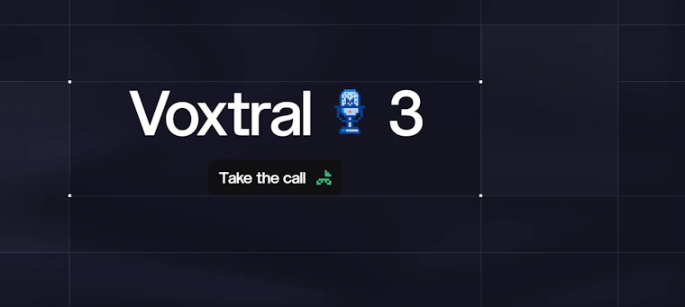 Mistral Voxtral 3 - Mistral 专为语音转录、TTS 及智能体打造的语音模型 产品图片 1