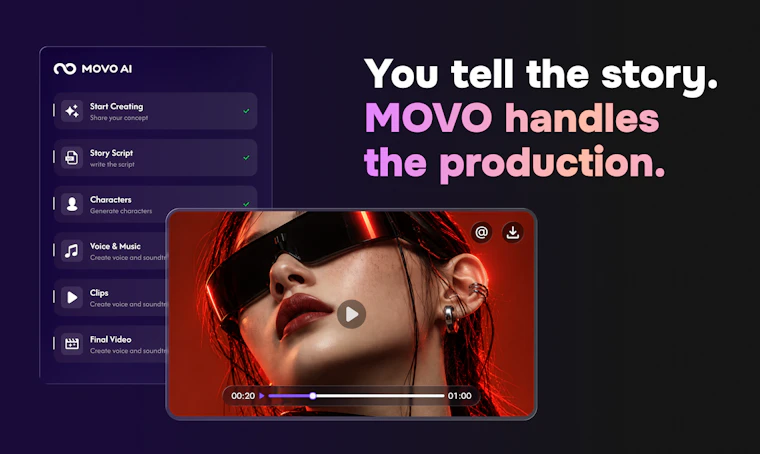MOVO AI - 全球首款移动端长视频创作AI智能体 产品图片 3