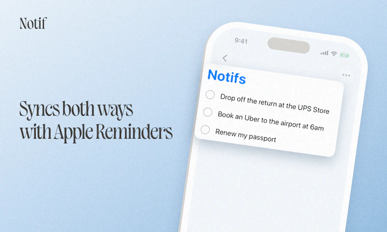Notif - 为Apple Reminders注入AI智能 产品图片 4