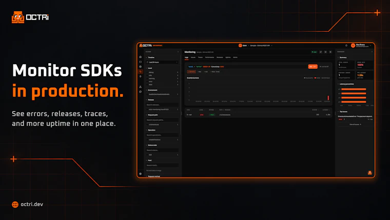 Octri.dev - 一键生成可定制文档、SDK、MCP 服务器与监控面板 产品图片 8