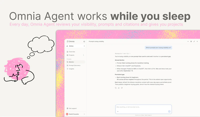 Omnia Agent - 包揽你95% GEO（生成式引擎优化）工作的AI智能体 产品图片 2