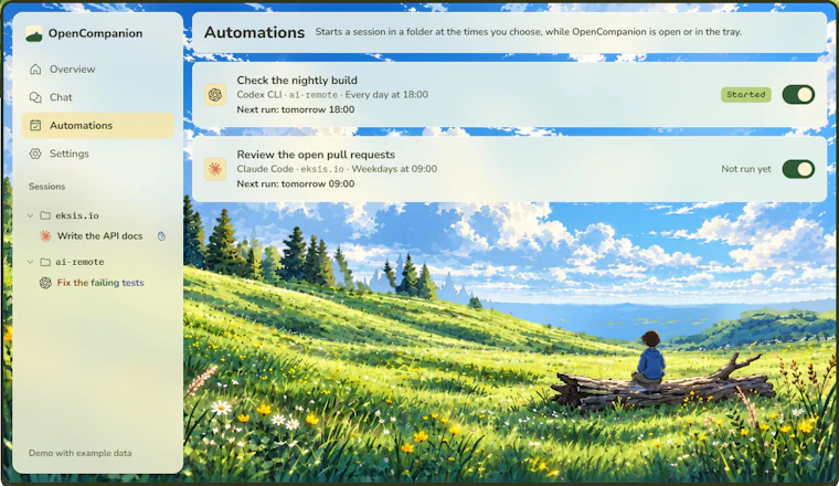 OpenCompanion - 从单一桌面应用启动、监控并响应AI编程命令行工具 产品图片 6