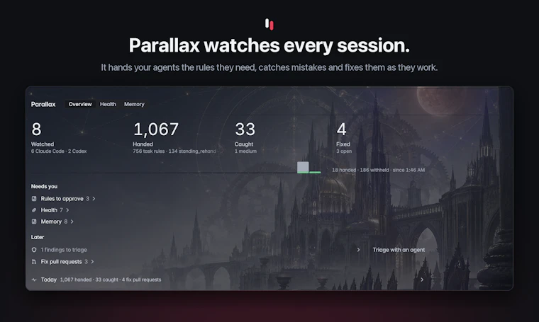 Parallax - 汇聚你调用的所有代码智能体。 产品图片 8