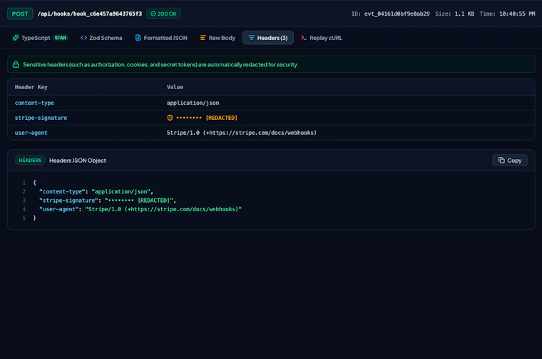 Payload Peek - 捕获Webhook，检查数据载荷，一键生成TypeScript。 产品图片 4