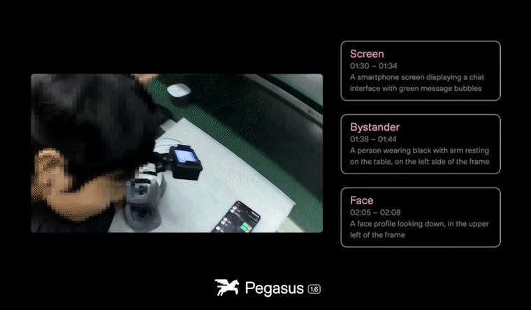 Pegasus 1.6 by TwelveLabs - 将第一人称视角视频转化为机器人训练数据 产品图片 2