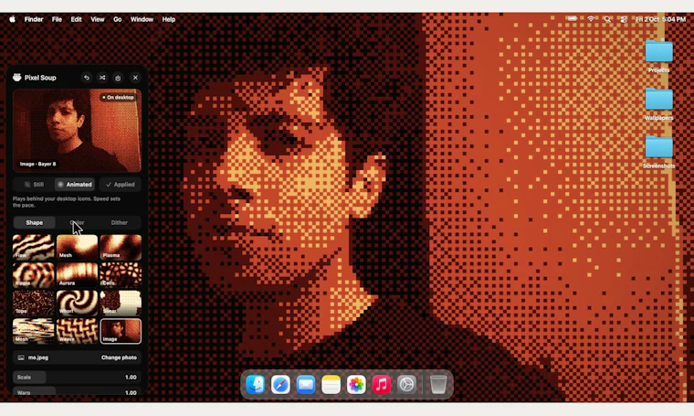 Pixel Soup - 由你的 Mac 亲手调制的抖动风动态壁纸 产品图片 6