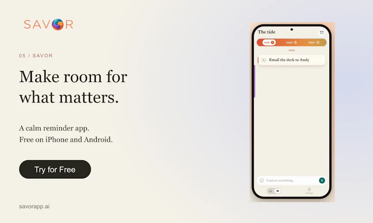 SavorApp_AI - 聚焦关键事项，让想法稳步落地 产品图片 5