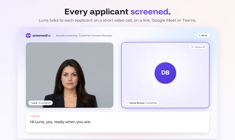 Screenwell.ai - AI面试官，自动完成首轮筛选 产品图片 4
