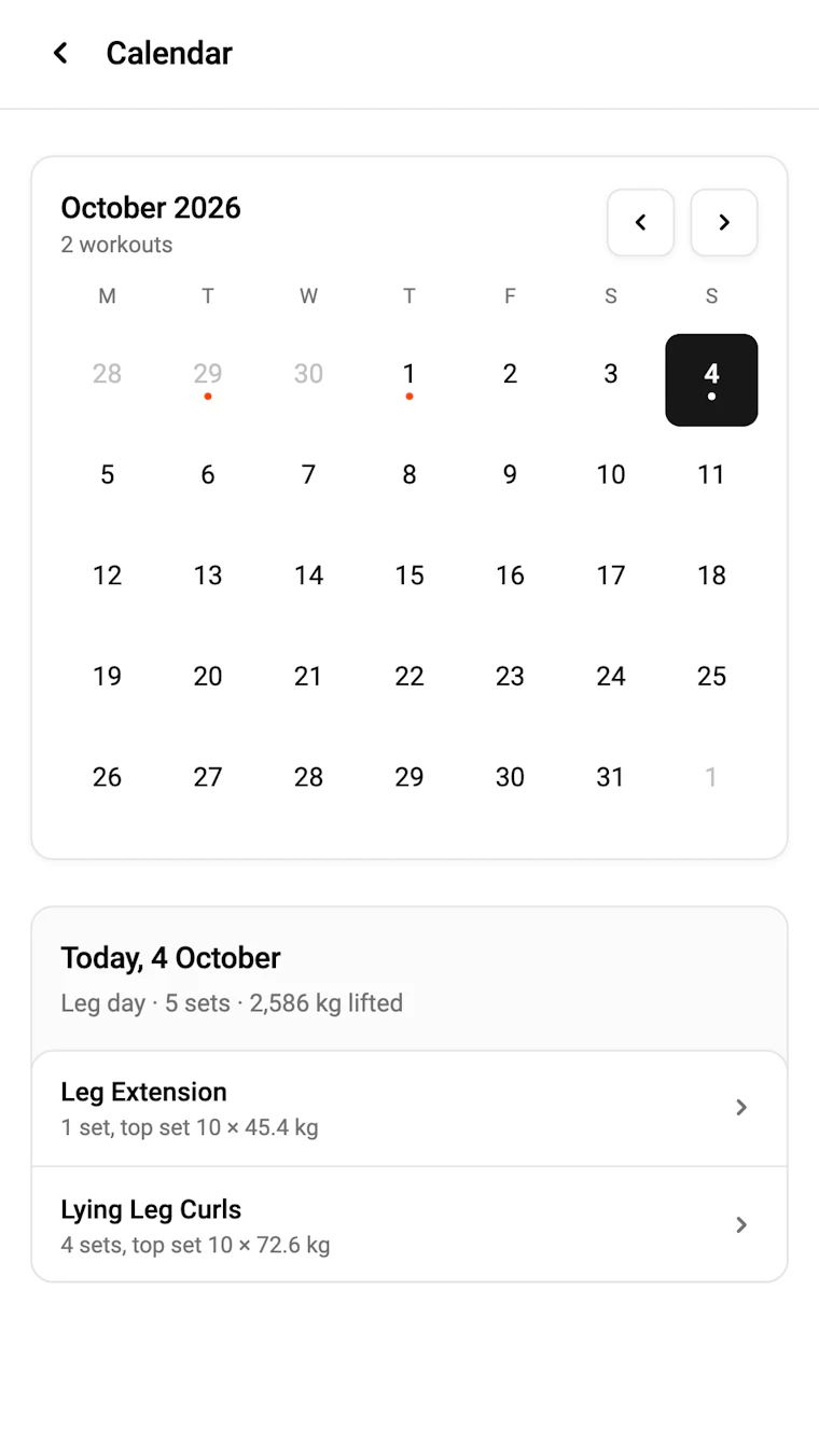 Simple Workout Log - 市面上最出色的极简健身追踪器 产品图片 6
