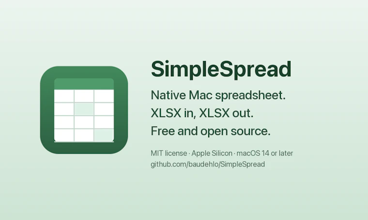 SimpleSpread - 专为 Mac 打造的原生开源电子表格 产品图片 5