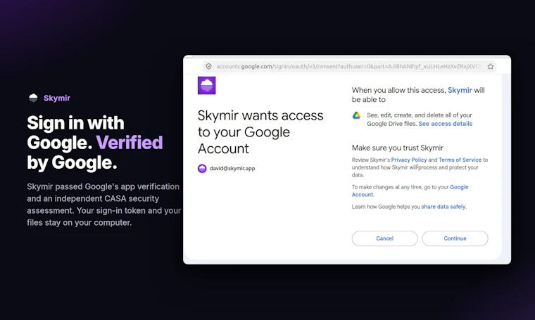 Skymir - 专为 Linux 打造的 Google Drive 同步工具 产品图片 5