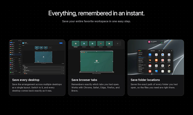 Snapset - 瞬间保存并恢复你的完整 Mac 工作区 产品图片 5