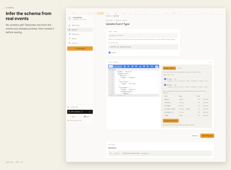Sparrow - 自托管 Webhook 推送服务。单一二进制文件，仅需 PostgreSQL。 产品图片 3