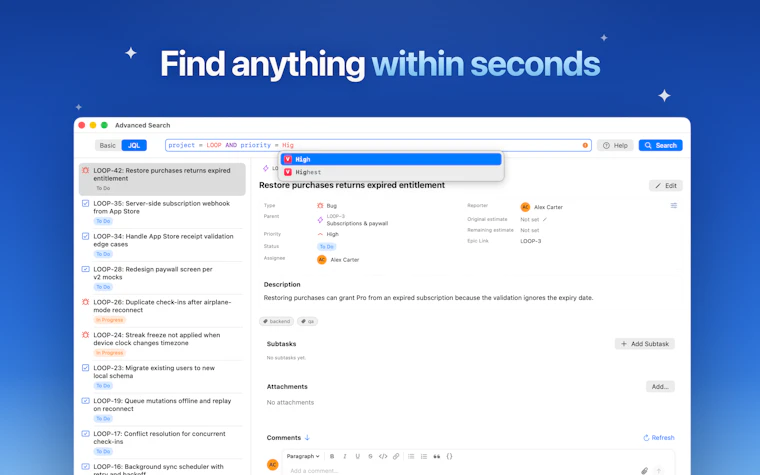 Starlie - 专为 Mac 打造的高速原生 Jira 客户端 产品图片 2