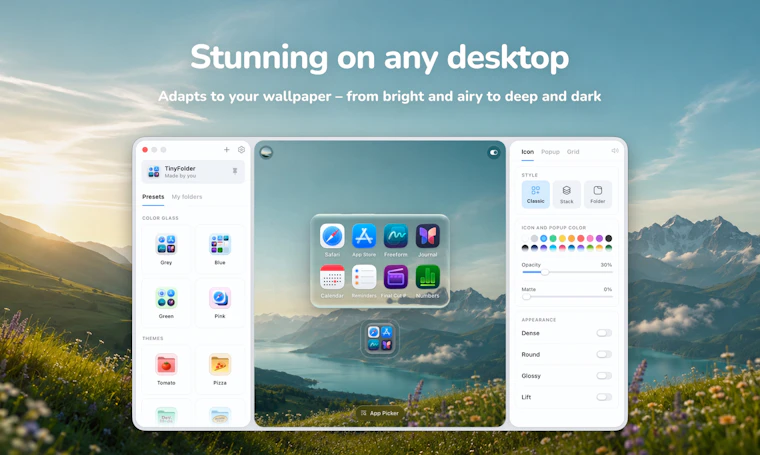 TinyFolder - 专为 Mac 程序坞打造的自定义应用文件夹 产品图片 5