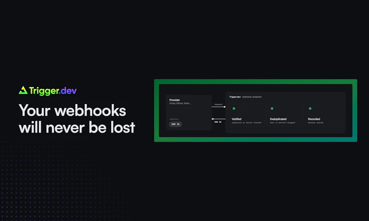 Trigger.dev: Webhooks for your AI agents - 通过 Slack、Supabase 及 50 多种其他服务运行 AI 智能体 产品图片 4