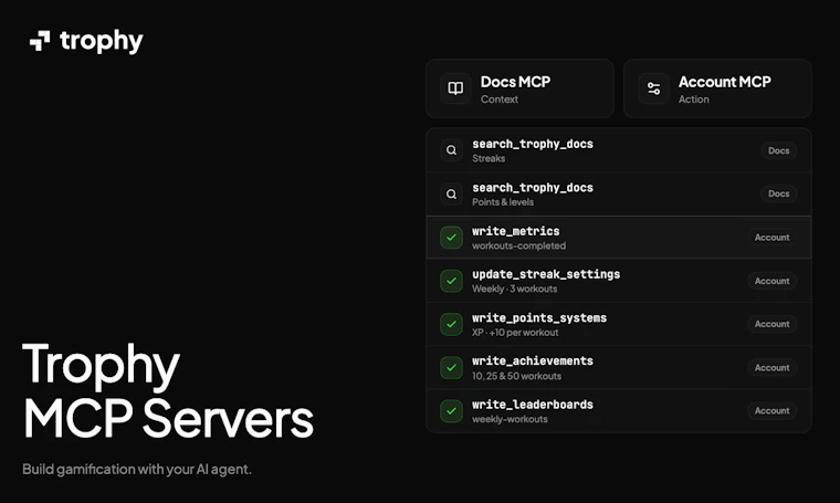 Trophy MCP Servers - 通过您钟爱的 AI 工具与 Trophy 无缝交互 产品图片 3