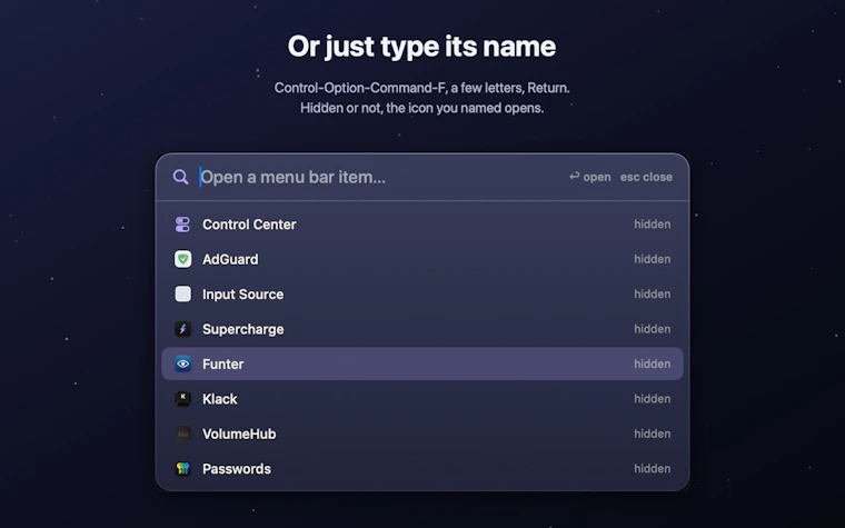 Tuck - macOS 27 的整洁菜单栏神器 产品图片 3