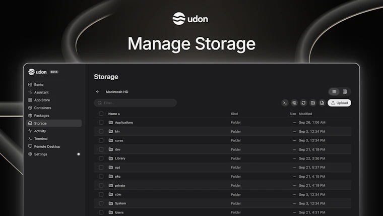 Udon - 为Mac家庭服务器打造的AI系统管理员控制面板 产品图片 5
