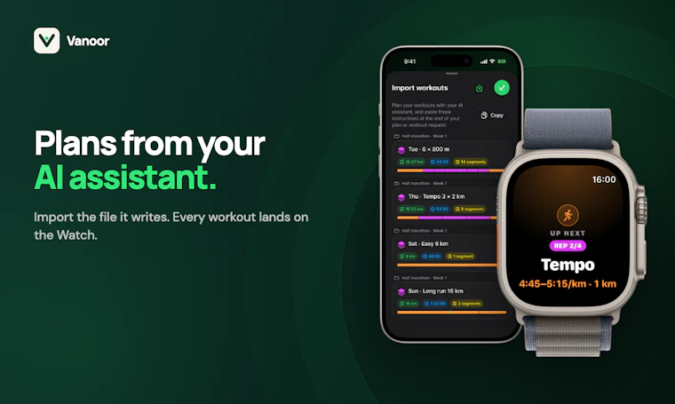 Vanoor - 将你的 Apple Watch 变身专业跑步手表 产品图片 2
