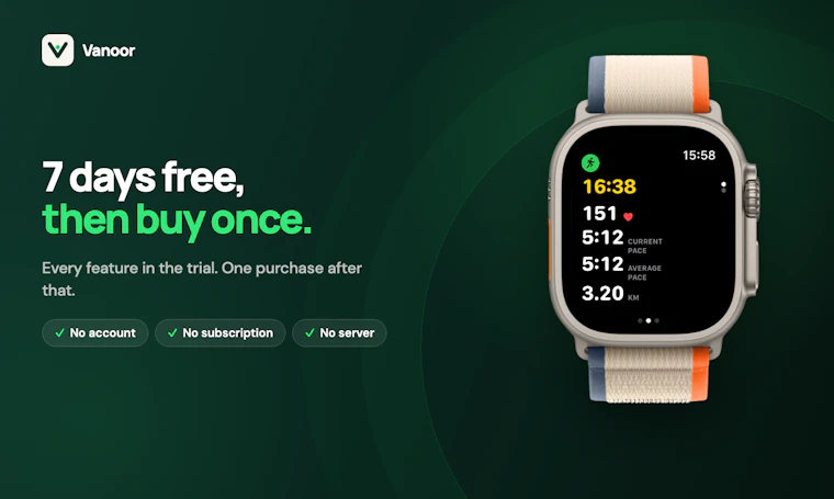 Vanoor - 将你的 Apple Watch 变身专业跑步手表 产品图片 6