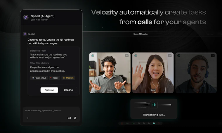Velozity - 团队与AI智能体高效协同的一站式平台 产品图片 4