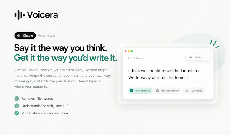 Voicera - 将自然语音转化为精炼文字，AI加持更臻完美 产品图片 4