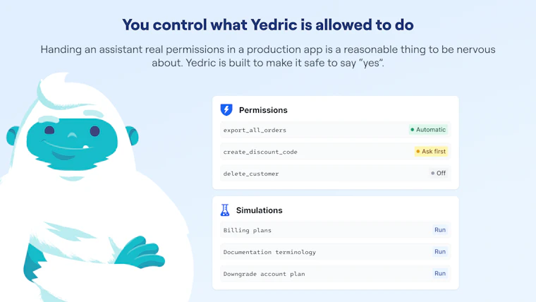 Yedric.ai - 让用户用自然语言掌控你的SaaS产品 产品图片 3